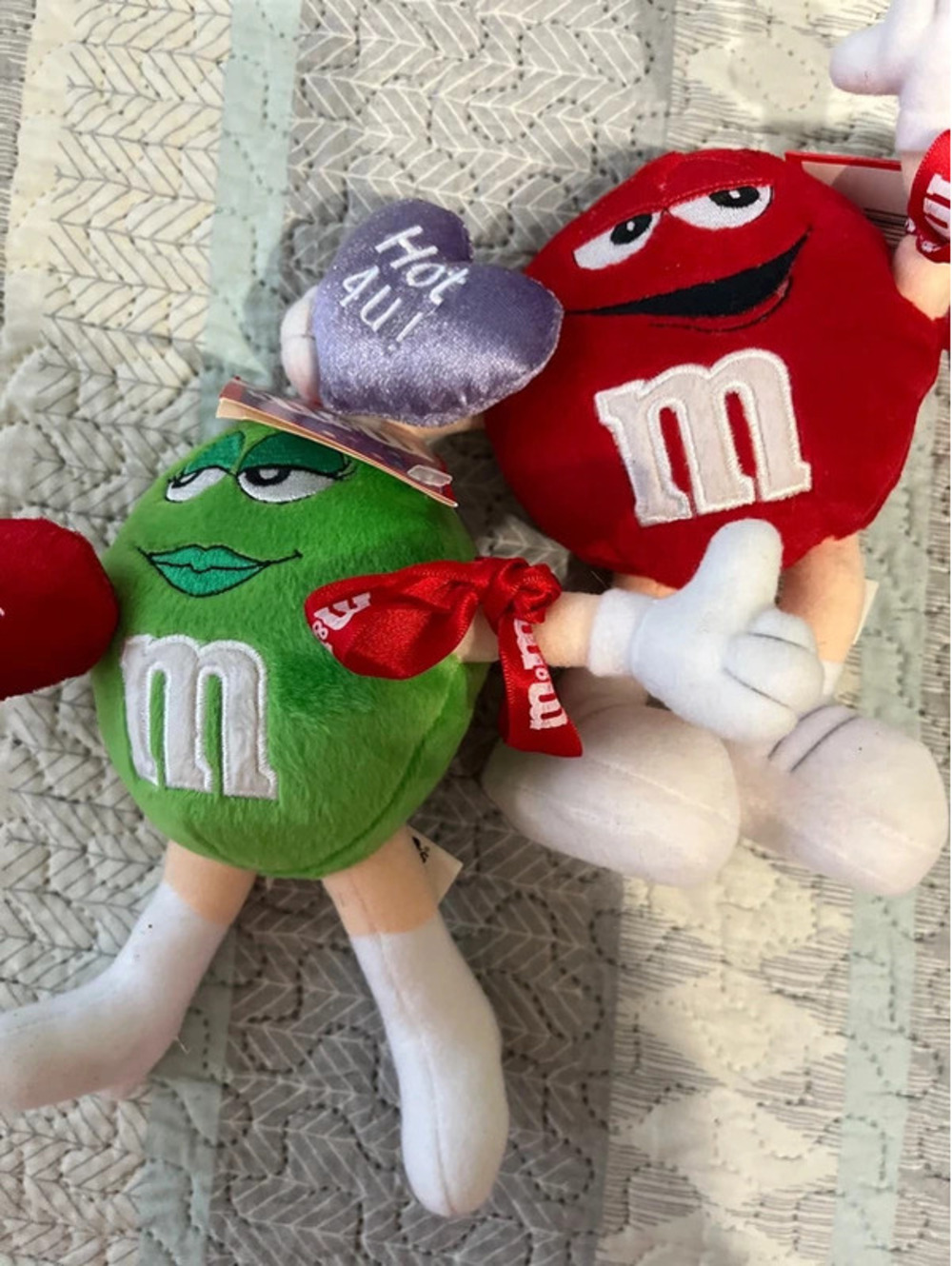 2 m&m plush toys